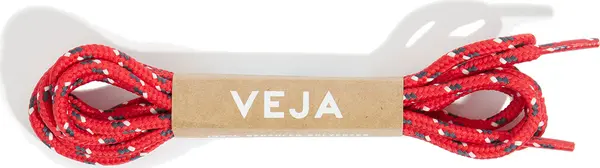 Veja Veja Laces Rond Rec Pol Pekin-Nautico-Eggshell Unisex - Връзки за обувки Veja - Червен - LE3721154D-125cm - Size: 125cm