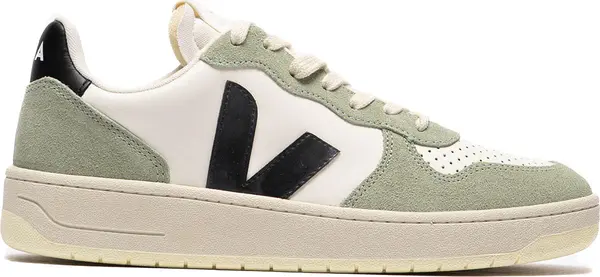 Veja Veja V-10 Leather Pure-Black-Clay Мъже - Спортни обувки Veja - Бял - VI0220500B-9 - Size: 9