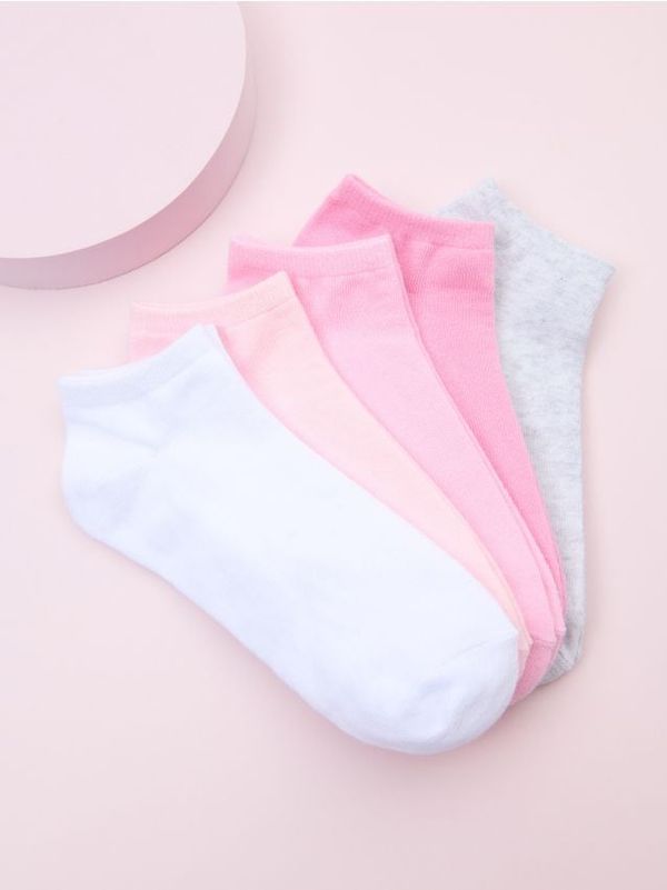 Sinsay Sinsay - 5 чифта чорапи за трениране - пастелнорозово
