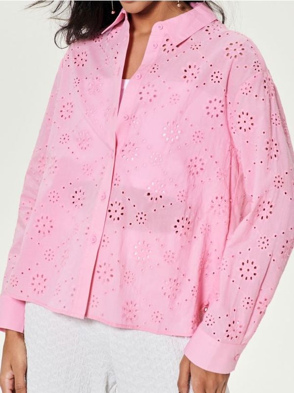 Sinsay Sinsay - Ажурна риза - розов