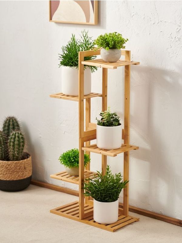 Sinsay Sinsay - Бамбукова стойка за цветя - бежово