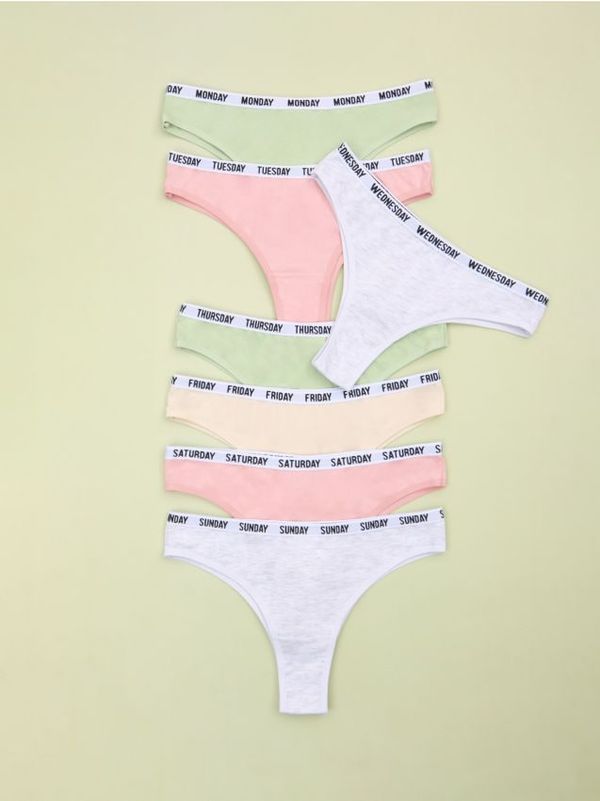 Sinsay Sinsay - Бикини бразилки, 7 броя - многоцветен