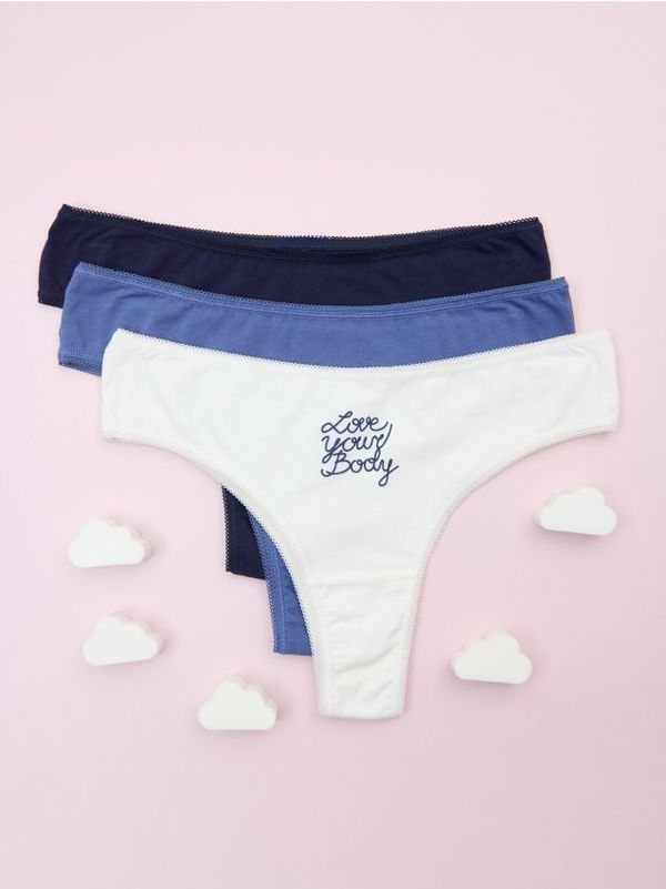 Sinsay Sinsay - Бикини стринг, 3 броя - многоцветен