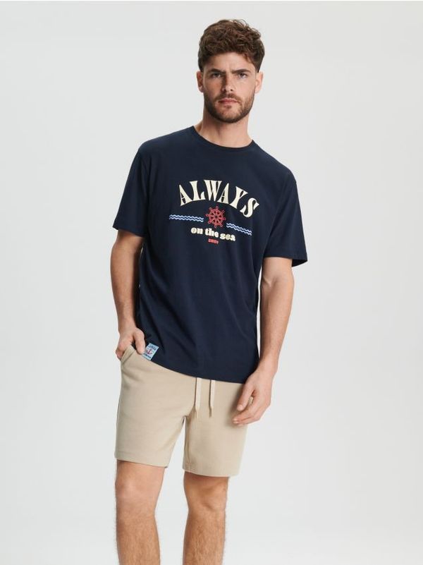 Sinsay Sinsay - Блуза с дълъг ръкав и принт - нави