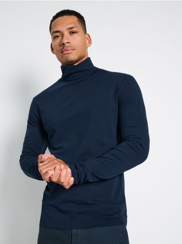 Sinsay Sinsay - Блуза с поло яка - нави