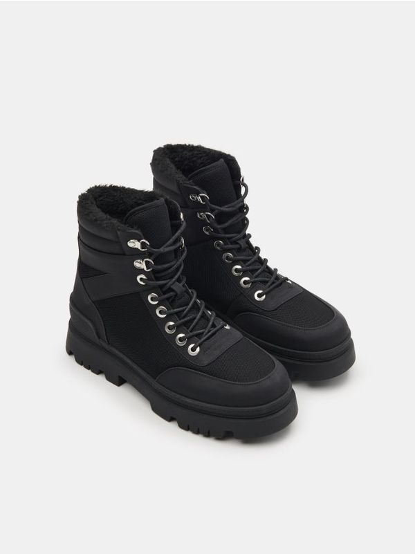 Sinsay Sinsay - Ботуши С Връзки - черeн