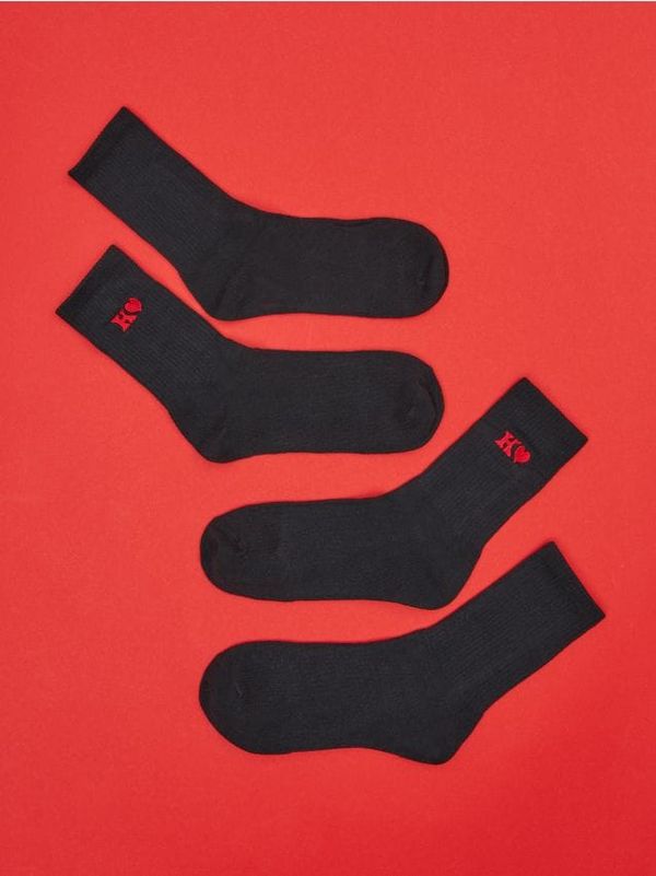 Sinsay Sinsay - Чорапи, 2 чифта - черeн