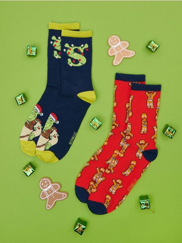 Sinsay Sinsay - Чорапи, 2 чифта Shrek - многоцветен