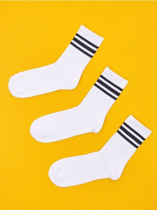 Sinsay Sinsay - Чорапи, 3 чифта - бял