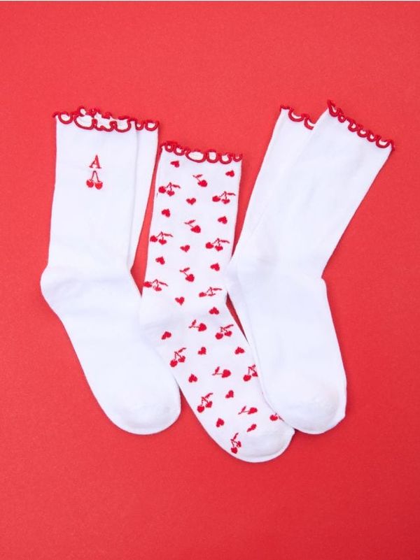 Sinsay Sinsay - Чорапи, 3 чифта - кремав