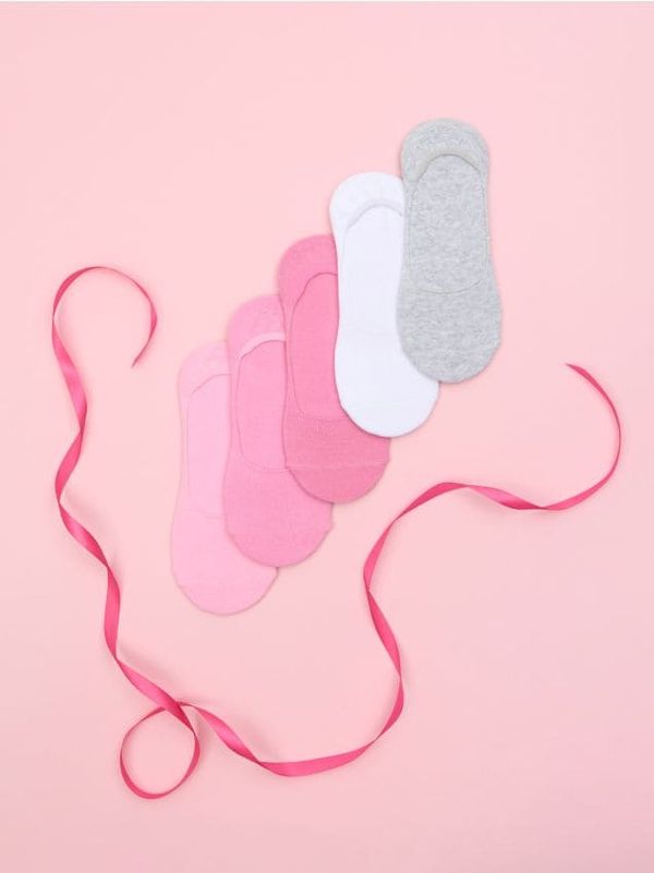 Sinsay Sinsay - Чорапи, 5 чифта - пастелнорозово