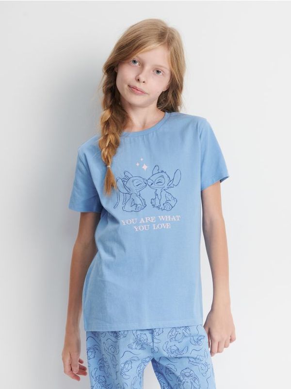 Sinsay Sinsay - Дамска пижама Stitch - светлосиньо