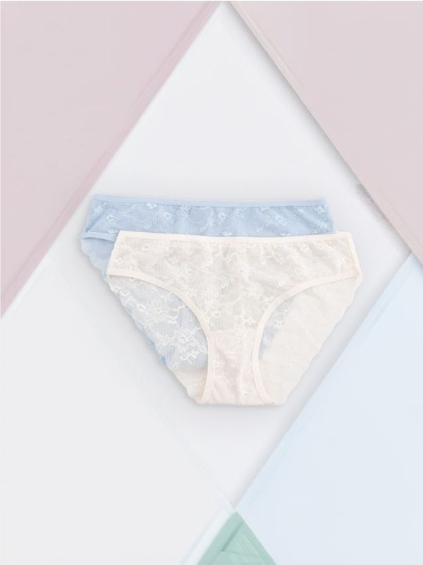 Sinsay Sinsay - Дантелени бикини, 2 броя - бледосиньо