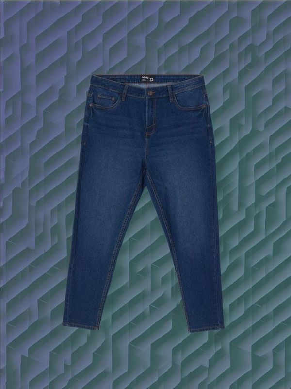 Sinsay Sinsay - Дънки carrot fit - сини дънки