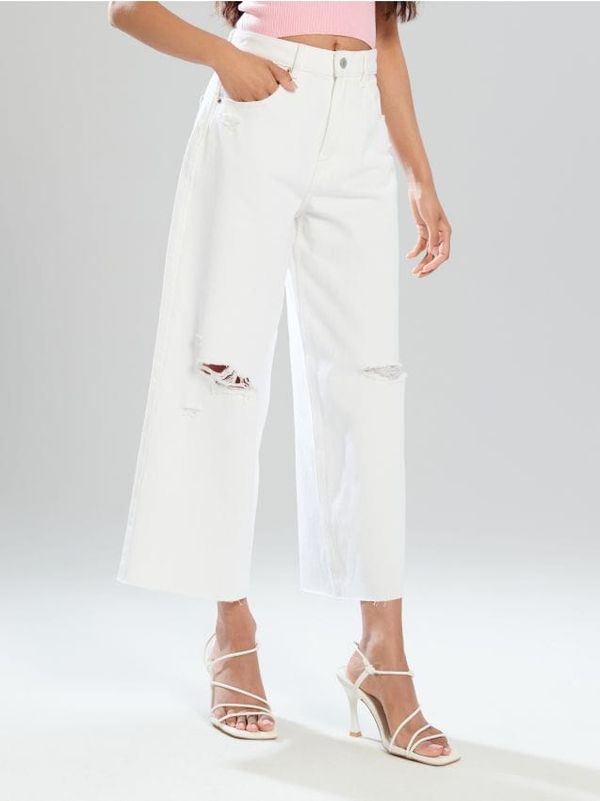 Sinsay Sinsay - Дънки кюлот - бял