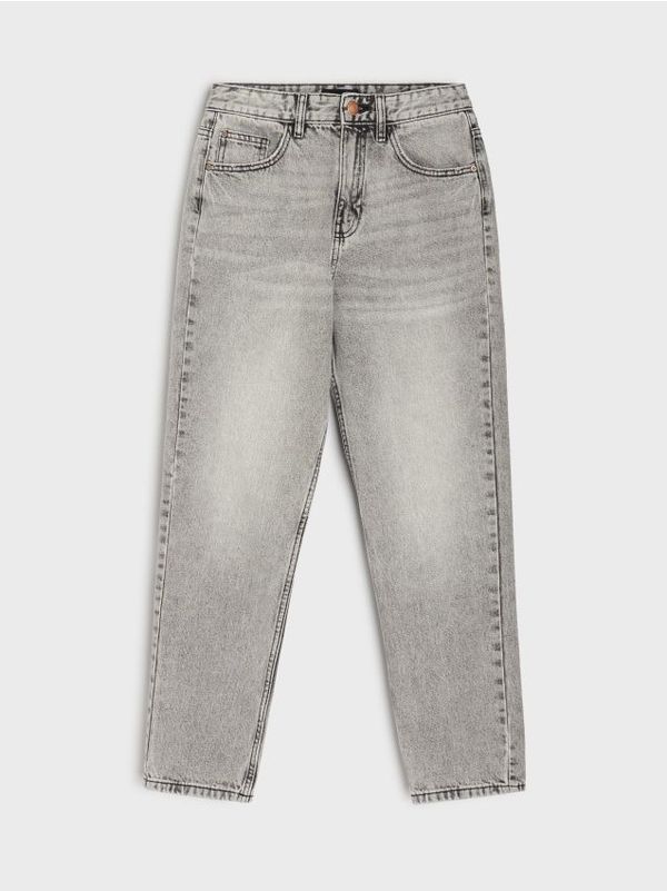 Sinsay Sinsay - Дънки mom fit high waist - Светло сиво