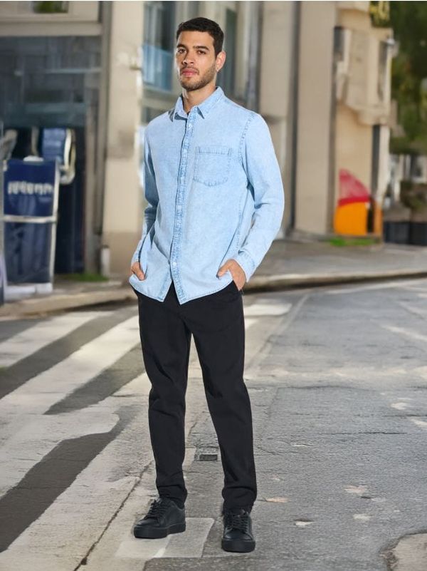 Sinsay Sinsay - Дънкова риза - cин