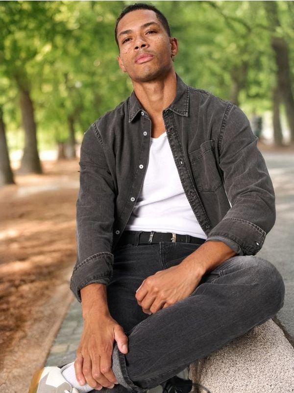 Sinsay Sinsay - Дънкова риза - Светло сиво