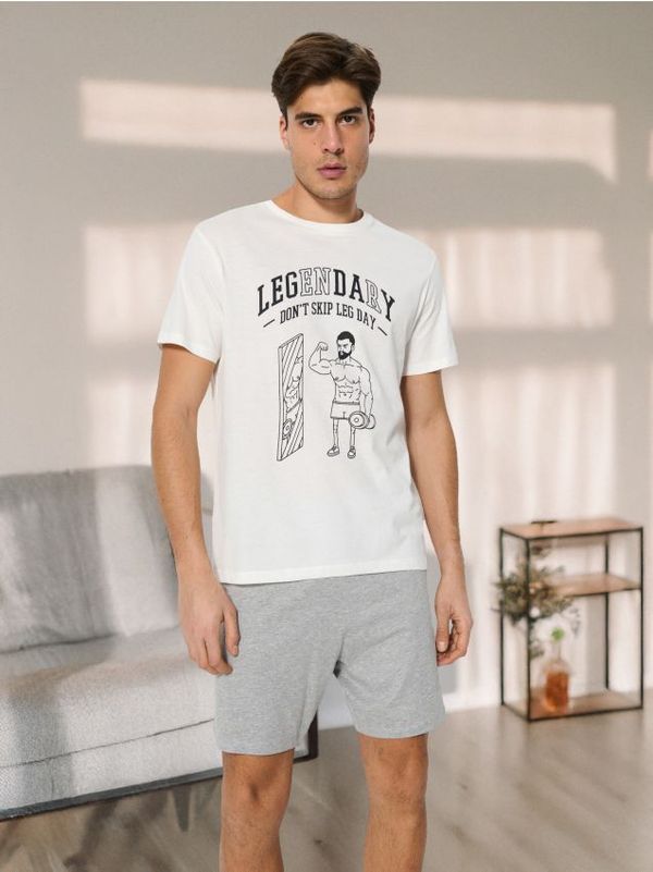 Sinsay Sinsay - Двукомпонентна пижама - кремав