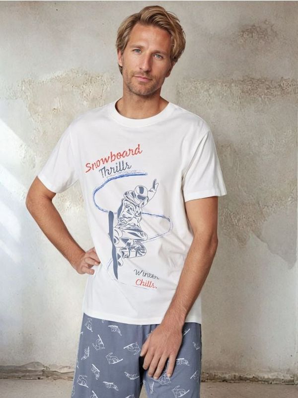 Sinsay Sinsay - Двукомпонентна пижама - кремав