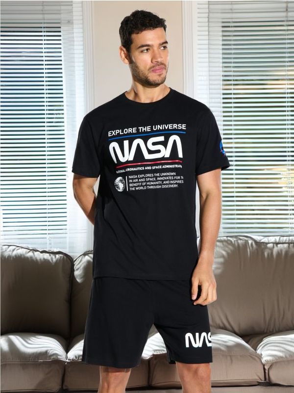 Sinsay Sinsay - Двукомпонентна пижама NASA - черeн