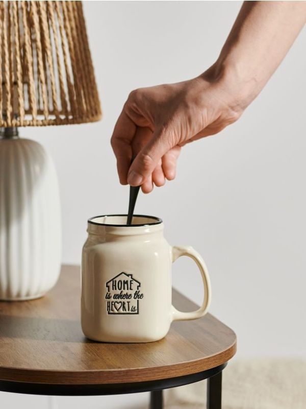 Sinsay Sinsay - Голяма чаша за топли напитки - кремав