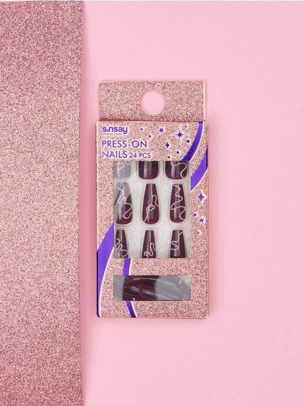 Sinsay Sinsay - Изкуствени нокти - тъмновиолетово