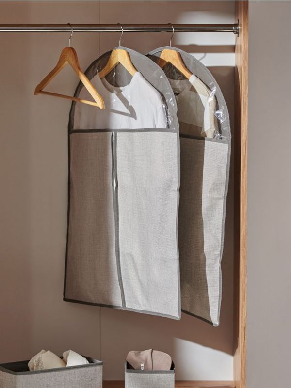 Sinsay Sinsay - Калъфи за дрехи, 2 броя - Светло сиво