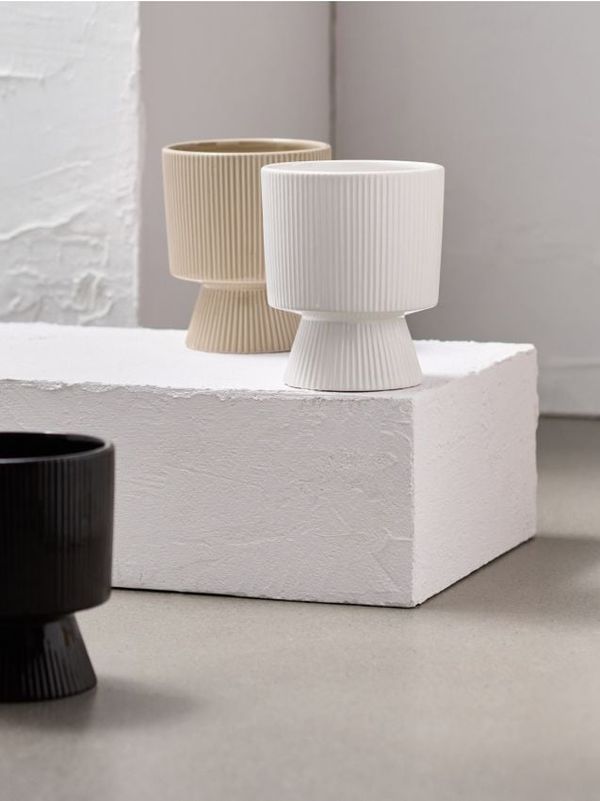 Sinsay Sinsay - Капак за саксия - бял