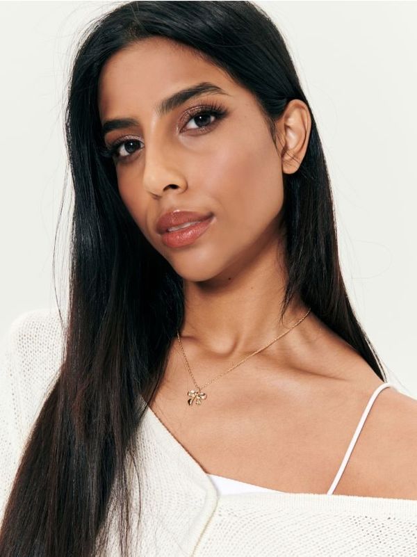 Sinsay Sinsay - Колие с панделка - златно