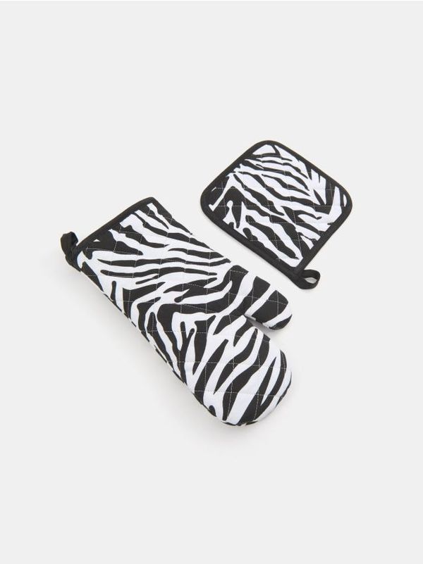 Sinsay Sinsay - Комплект кухненска ръкавица и ръкохватка - черeн