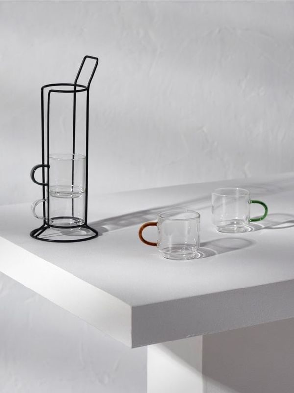 Sinsay Sinsay - Комплект от 4 чаши на поставка - многоцветен