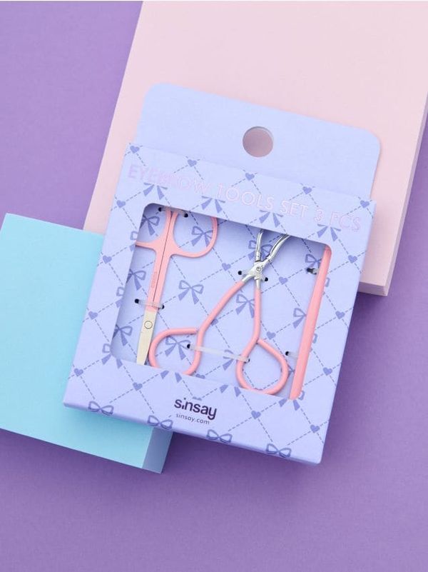 Sinsay Sinsay - Комплект за вежди 3 в 1 - пастелнорозово