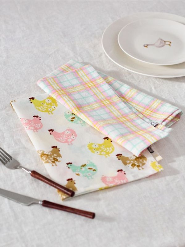 Sinsay Sinsay - Кухненски кърпи, 2 броя - многоцветен