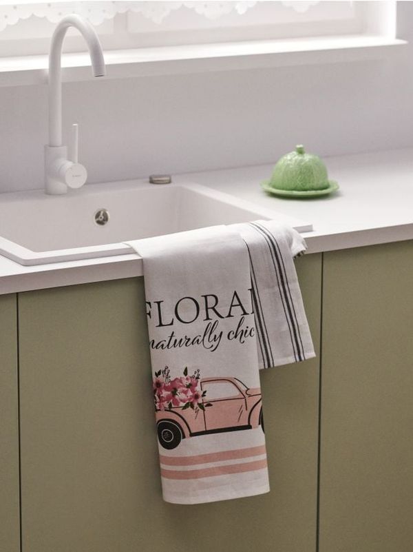 Sinsay Sinsay - Кухненски кърпи, 2 броя - пастелнорозово