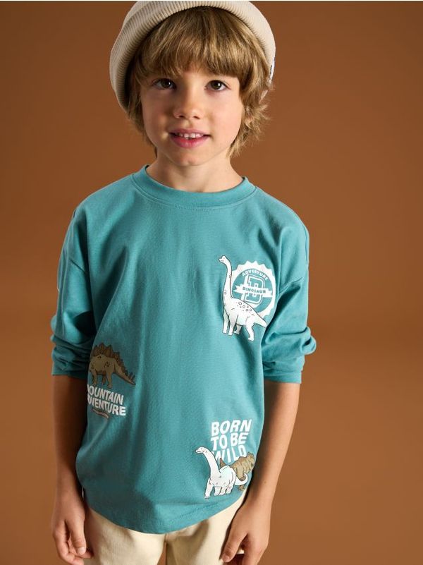 Sinsay Sinsay - Момичешка тениска - тъмнотюркоазено