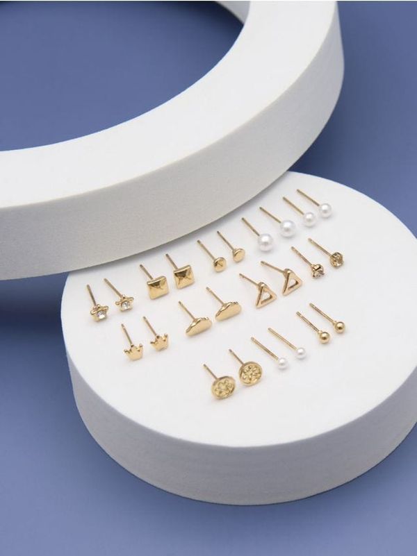 Sinsay Sinsay - Обеци, 12 чифта - златно