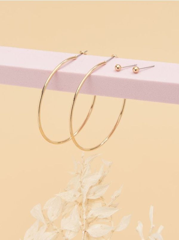 Sinsay Sinsay - Обеци, 2 чифта - златно