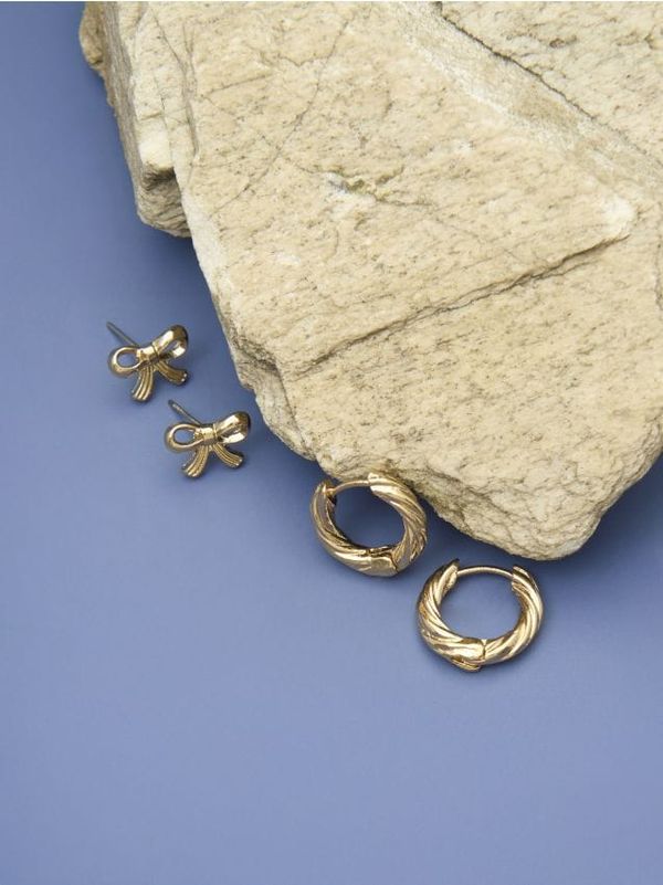 Sinsay Sinsay - Обеци, 2 чифта - златно