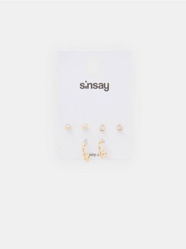 Sinsay Sinsay - Обеци, 3 чифта - златно