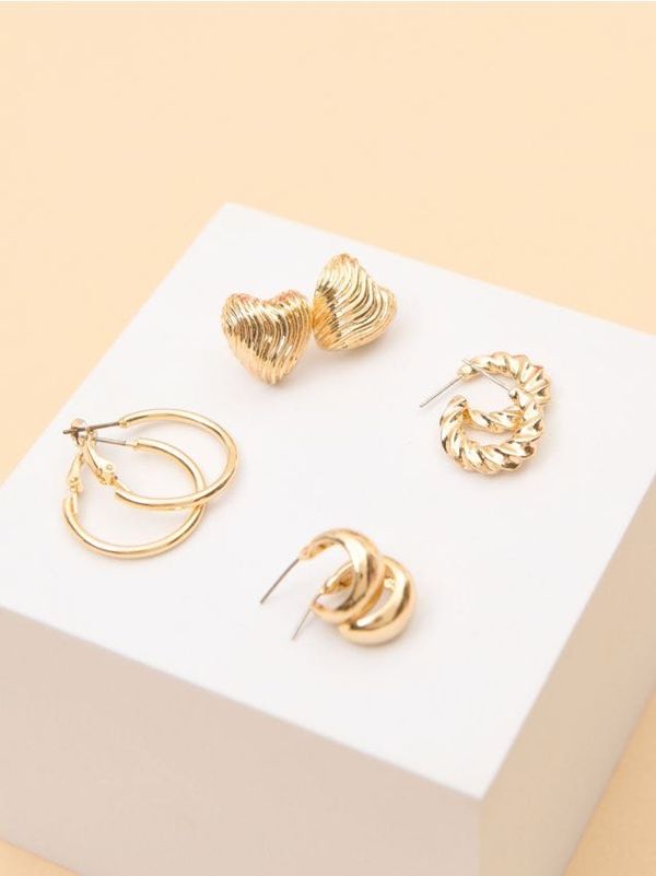 Sinsay Sinsay - Обеци, 4 чифта - златно