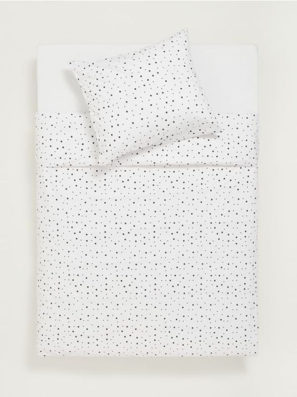 Sinsay Sinsay - Памучен комплект спално бельо - бял