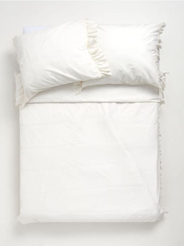 Sinsay Sinsay - Памучен комплект спално бельо - кремав