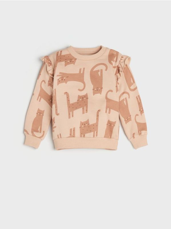 Sinsay Sinsay - Памучен суитшърт - бежово