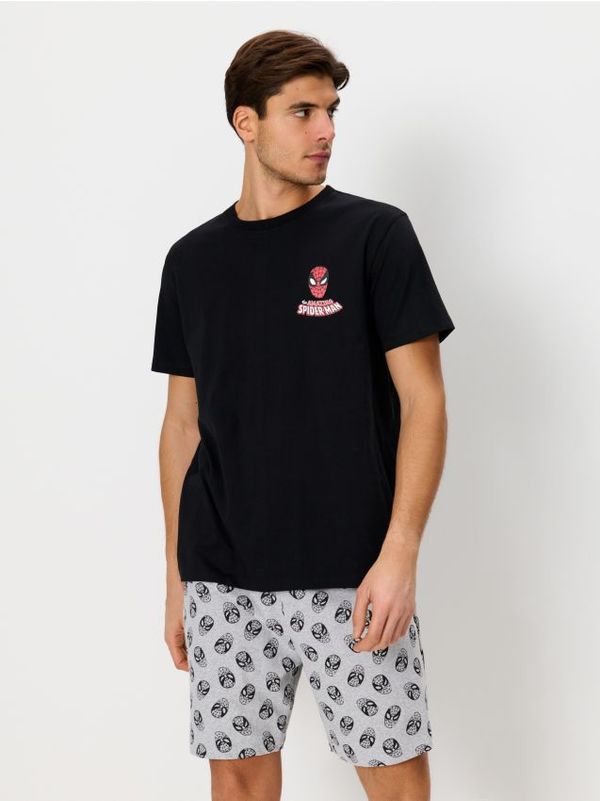 Sinsay Sinsay - Памучна пижама Spider-Man - черeн