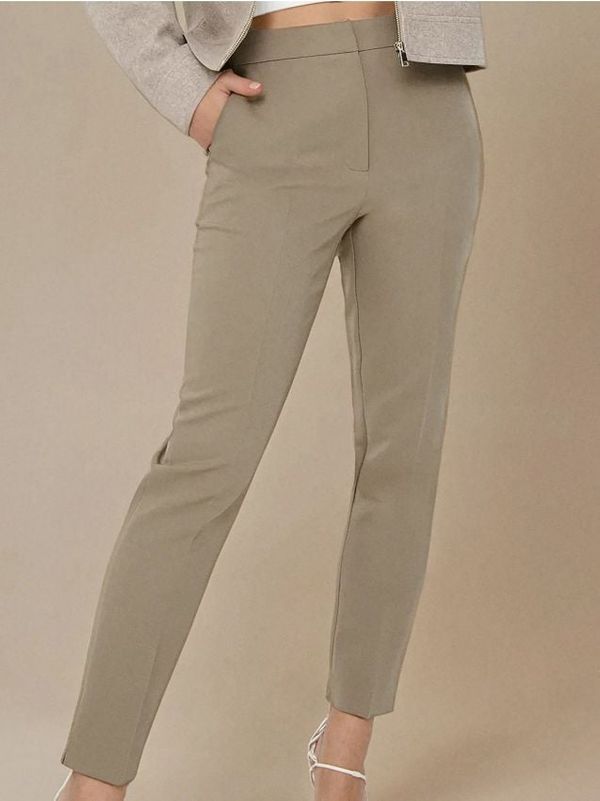 Sinsay Sinsay - Панталон с ръб - тъмнозелено