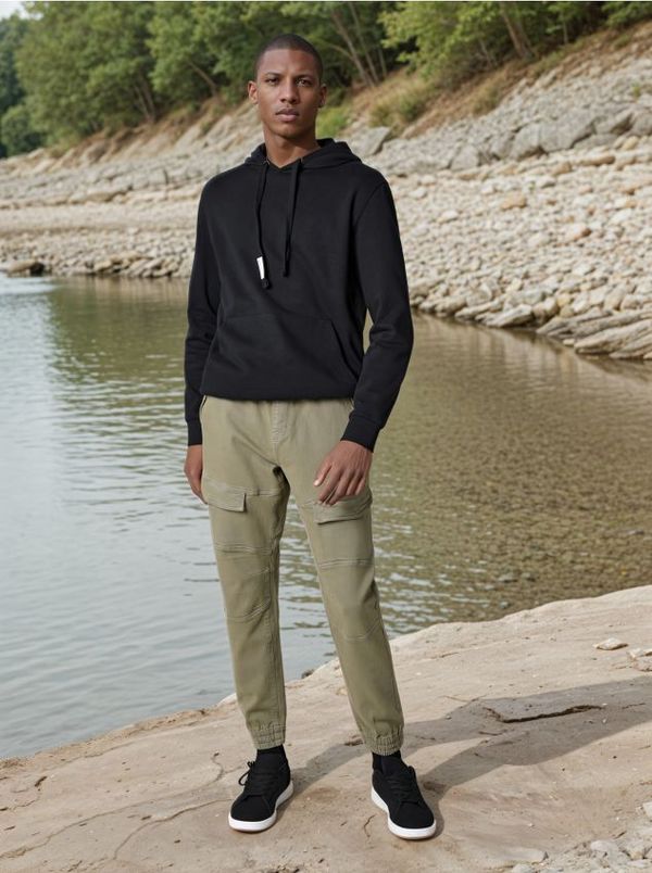 Sinsay Sinsay - Панталон - светломаслинено