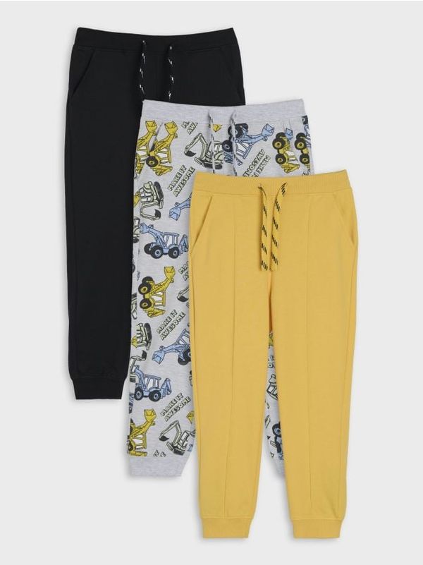 Sinsay Sinsay - Панталони 3 pack - жълт