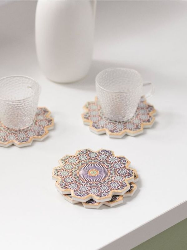 Sinsay Sinsay - Подложки за чаши, 4 броя - многоцветен