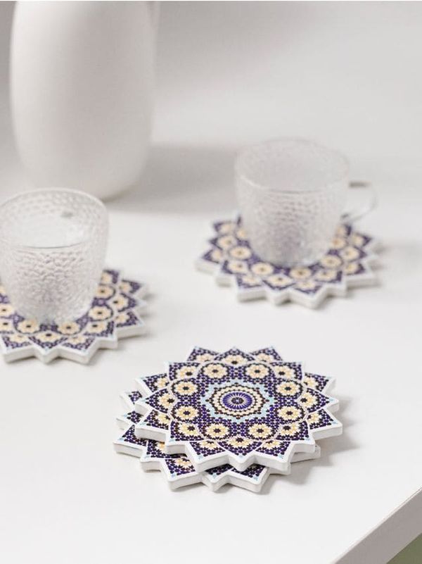 Sinsay Sinsay - Подложки за чаши, 4 броя - многоцветен